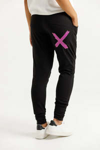 Home Lee Apartment Pants HL100 55 - Black with Candy Stripe