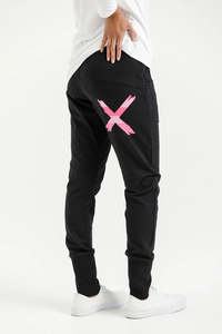 Home Lee Apartment Pants HL100 W18 - Winter - Black with Irregular Pink
