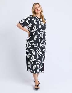Elm: Elm Mimosa Tee Dress 8168068 - Black Yardage Print