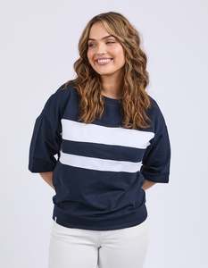 Elm: Elm Nico Sweat 81X4522.NAVY - Navy with White Panels
