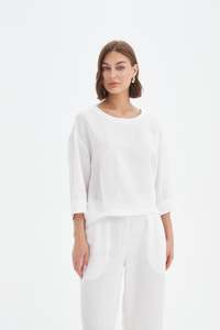 Tirelli: Tirelli Pleat Hem Top 25a3713 - White