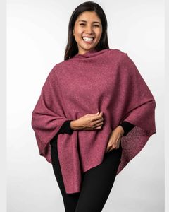 Nz Made Merinos: Koru Two Way Poncho KO798 - Rose