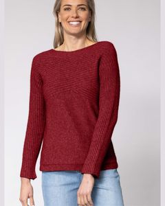 Nz Made Merinos: Noble Wild Crossover Crew sweater NW3108 - Sangria