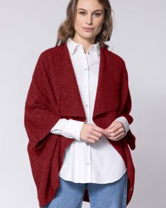 Nz Made Merinos: Noble Wild Longline Wrap NW3082 - Sangria