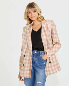 Sass: Sass Pippa Blazer 16414JWSS - Mocha Check