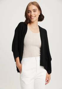 Cardigan: Untouched World Queen Bee Jacket 1965 - Black