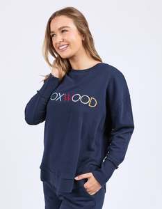 Jumper Sweaters: Foxwood Simplified Confetti Crew 55x0292 - Navy