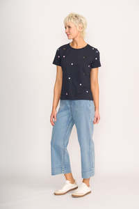 Memo Embroidery T-Shirt TP13804 - Navy Spot