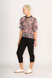 Memo Draped cuff detail pant TP13649 - Black