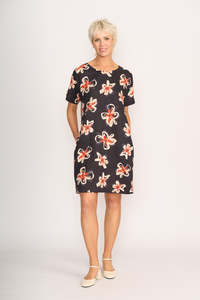 Preen contrast Facing Shift Dress TP14561 - Flower Doodle