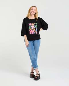 Zafina Kate T-shirt ZC3011B - Black