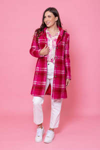 Augustine Britta Coat Pink Tartan RA266