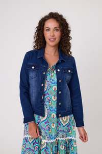Classified Stretch Denim Jacket C7031 - DK Indigo