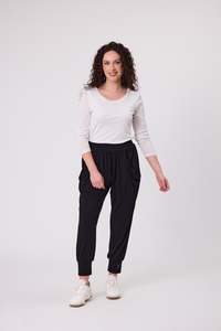 Classified: Classified Signature Print Fresco Pant C6022 - Black