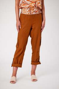 Classified Santorini Linen Blend Pant C5021 - Cinnamon