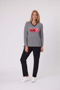 Democracy Harlow Knit Top D8030 - Black/White