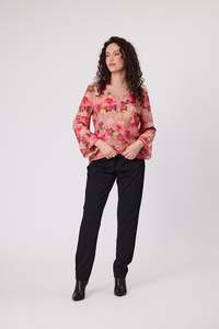 Democracy Angel Ric Rac Top D8031 - Dusty Pink