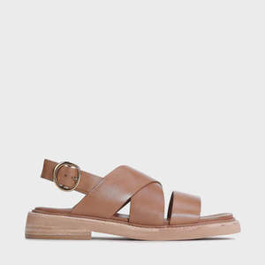 Eos Shoes: EOS Starlet Leather Sandals Pecan