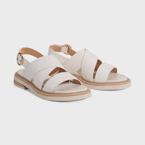 EOS Starlet Leather Sandals Bone