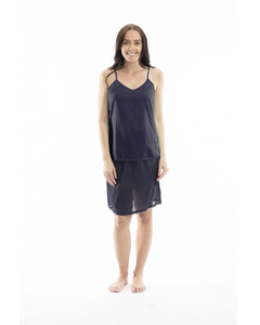 Orientique Cotton Cami Slip cs25 - Navy
