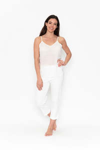 Orientique: Orientique Cotton Cami Slip - White