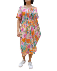 Glam Dress 2514-1 - Pink abstract