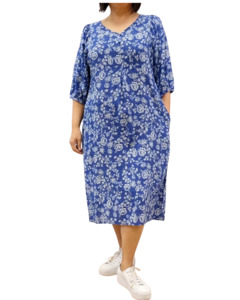 Glam Dress 2511-4 - Blue Floral