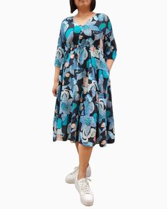 Glam: Glam Dress 2520-4 - Black/Blue Multi