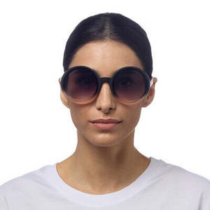 Okkia Monica Sunglasses Round OK014-BP - Black/Pink