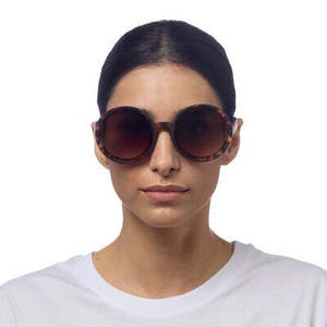 Okkia Monica Sunglasses Round OK014 - Classic Havana/Brown Gradient
