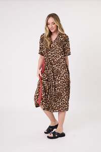 Lemon Tree: Lemon Tree Leona Dress LTD253 - Leopard Print