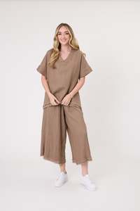 Lemon Tree Nicole Linen Pant LTD240 - Mocha