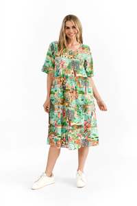 One Summer: One Summer Yvonne Dress Round Neck DW98J -  VM3 Mint