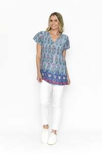 One Summer Kayla Cotton Blouse Short Sleeve DW24H - Buti 4
