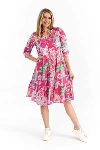 One Summer Beth Dress DW105J - Giraffes Pink