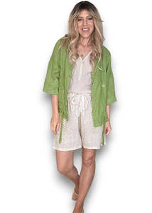 Helga may C'est La Vie Drawstring Jacket - Avocado