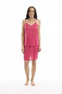 Orientique Cotton Cami Slip cs25 - Hot Pink