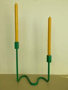 Wiggle Candelabra - Verde Green