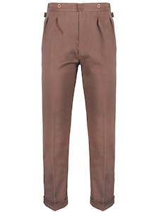 Early 20th Century: Revival Edwin Highwaist Trousers, Light Brown