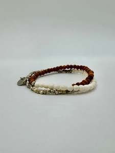 Bone/Sandalwood Double Wrap