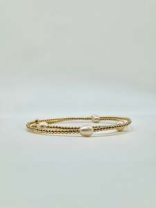 Bead Bracelet Double Wrap/Pearls