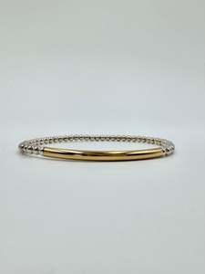 Gold/Silver Bar Bead Bracelet