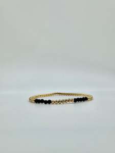 Onyx Double Bar Bead Bracelet