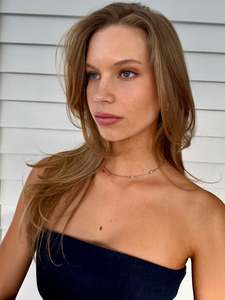 Silver Diamantè Chain Necklace