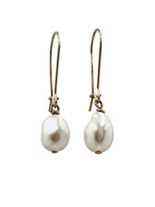 The Valentines Day Collection: Baroque Pearl Wire Drops