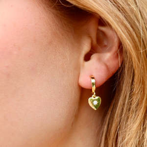 Stargazer Heart Drop Earrings