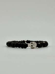 Bracelet: Diamantè Skull Onyx Bracelet