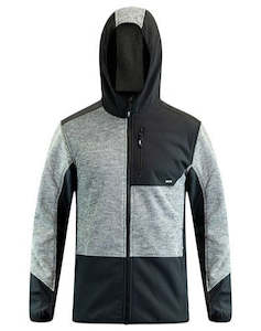 Tops: BISON Hooded Sweatshirt Contrast Grey/Black