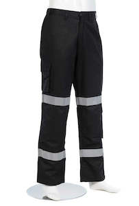 Flame Resistant: Daneunder Flame Resistant Navy Work Pants with Reflective Tape