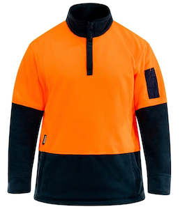 Hi Vis: BISON Polar Fleece Orange Navy